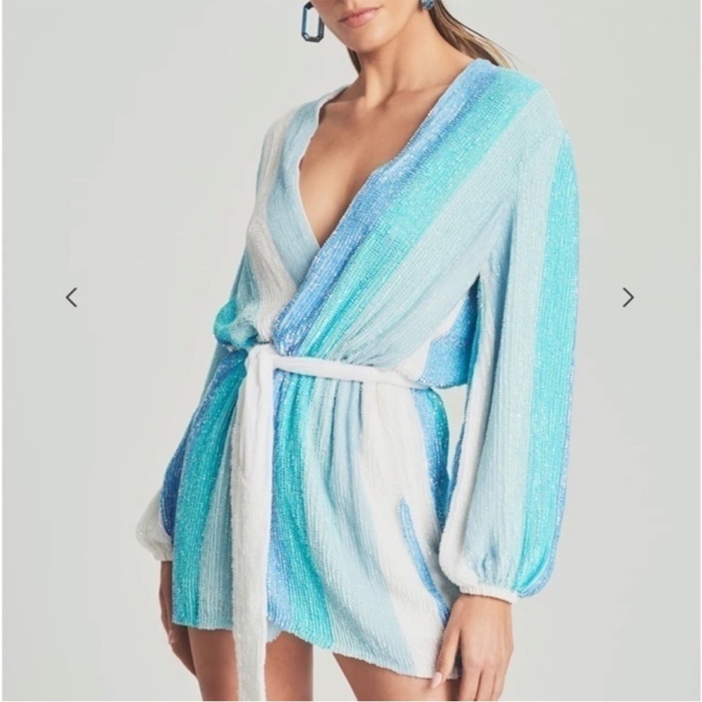 Retrofete Gabrielle Robe in Blue Stripe